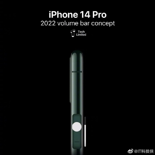 学华为？iPhone 14 Pro渲染图曝光：有望取消实体音量键