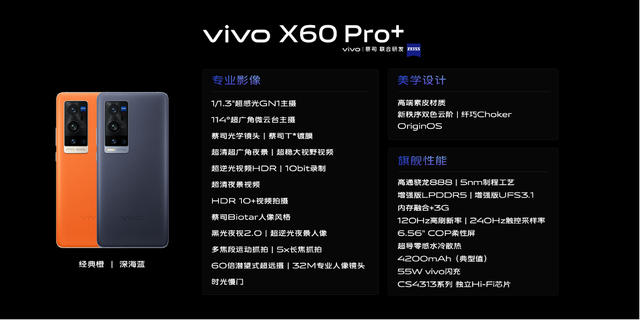 vivo X60 Pro+发布：骁龙888处理器+蔡司双主摄，4998元起