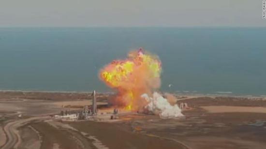 SpaceX星际飞船SN9再一次在降落时发生爆炸
