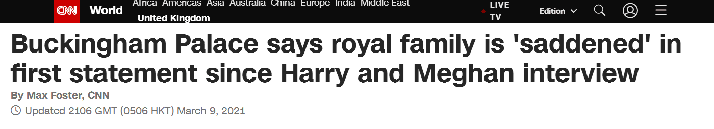 打破沉默！英国王室回应哈里夫妇爆料：会严肃对待，私下处理