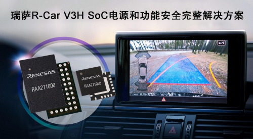瑞萨电子推出完整的电源和功能安全解决方案，适用于R-Car V3H ADAS摄像头系统