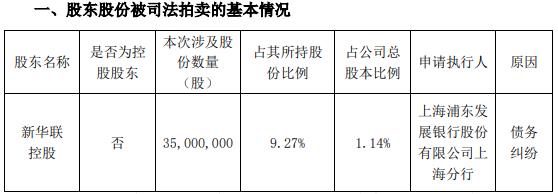 赛轮轮胎股东新华联控股所持3500万股将被司法拍卖