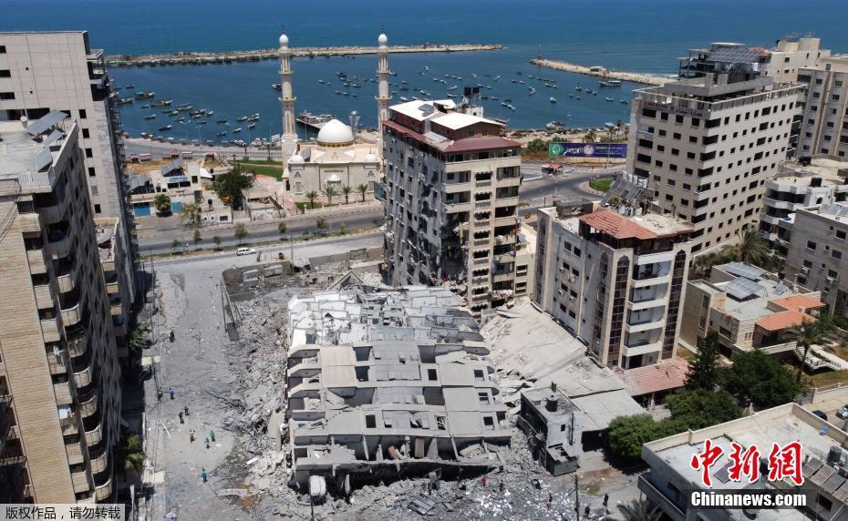 巴以冲突持续 加沙大量建筑沦为废墟