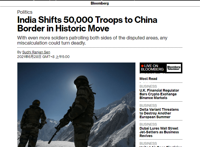 美媒炒作“印度已增派5万名士兵前往中印边境”，网友：麻烦制造者