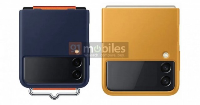 三星Galaxy Z Flip 3官方保护套渲染图曝光：多种材质/配色+自带拉环