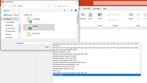 Windows Office最新更新：新增WebP图像格式支持