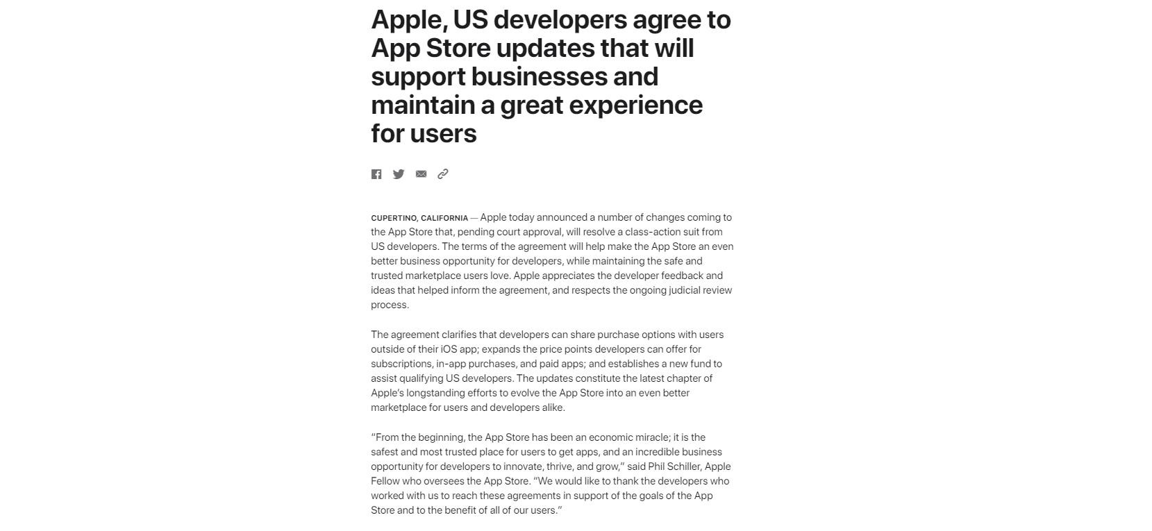 反垄断压力奏效 苹果允许应用开发商告知用户iOS外付费渠道
