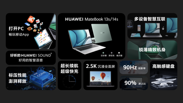 智慧办公新高度，华为MateBook 13s/14s发布售价6999元起