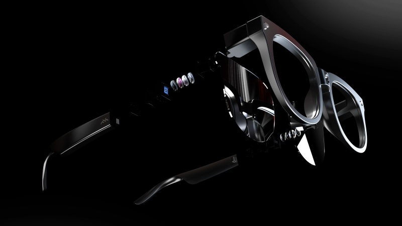 雷鸟创新发布首款双目全彩MicroLED光波导AR眼镜，具备智联控制、车镜联动等功能