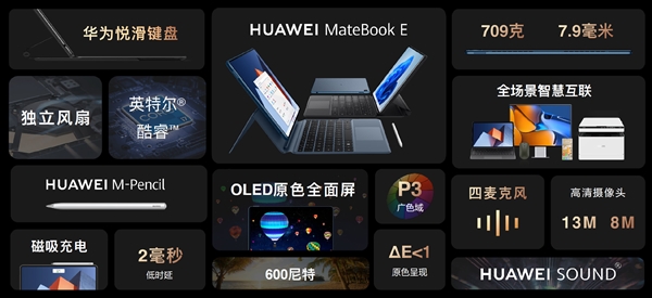 华为最强PC屏幕加持！华为MateBook E今晚首销：到手价5899元起