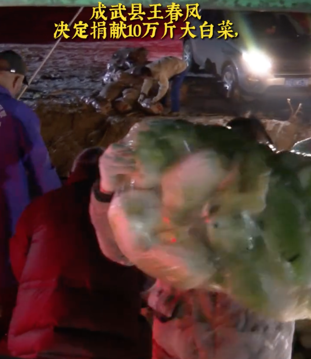硬核驰援！山东村民捐10万斤大白菜，零下8度连夜装车驰援西安！
