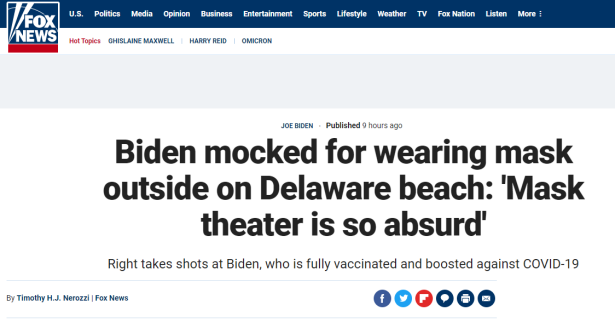 与人相处不戴口罩，海滩遛狗却戴口罩，拜登被批“作秀”
