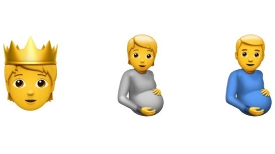 苹果iOS新增怀孕的男人表情符号：网友争议剥夺女性的人性