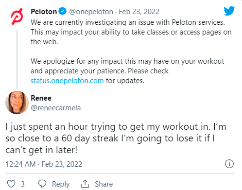 互动健身平台 Peloton：出现中断的在线服务已恢复正常