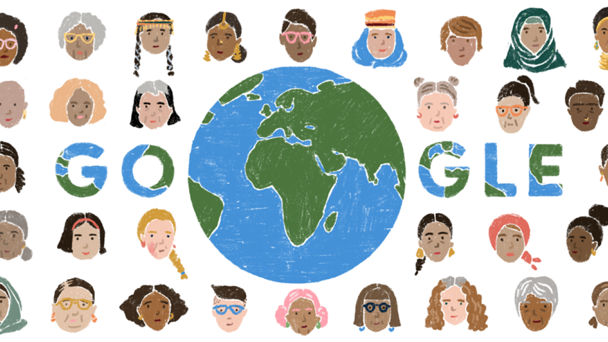 Google在妇女节涂鸦展示世界各地女性的日常生活
