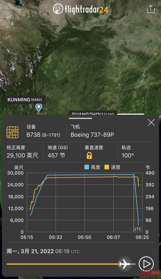 民航局确认搭载132人客机在广西藤县坠毁 失事前3分钟极速坠落二万余英尺