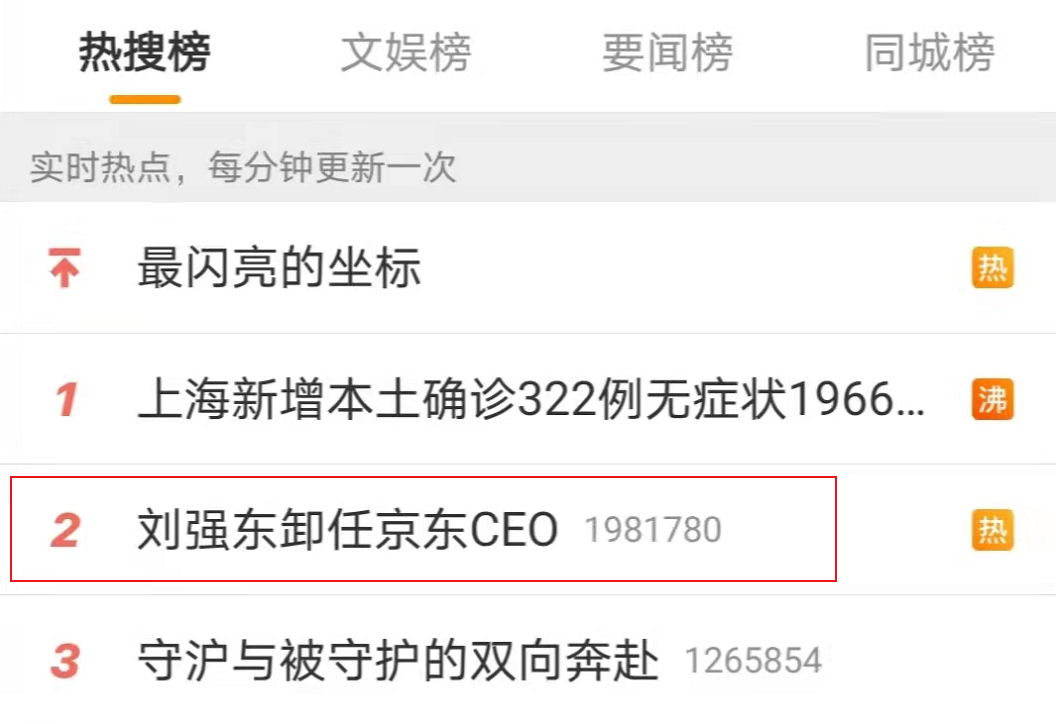 冲上热搜！刘强东卸任京东CEO 发生了什么？股价一年暴跌60%！为何互联网大佬接连“隐退”？
