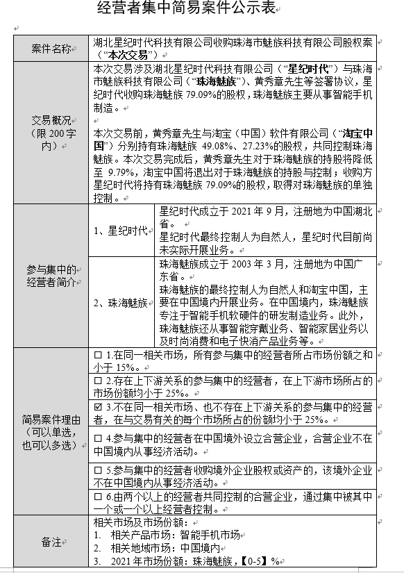 吉利李书福旗下星纪时代宣布将收购魅族79%股权：魅族回应