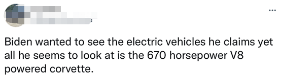 尴尬！自称“汽车迷”拜登发推推介“电动汽车”，被指配图是燃油车