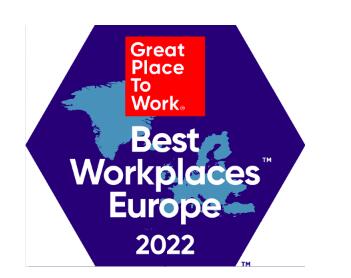 欧洲最佳职场之一：德国高仪荣获2022年欧洲“卓越职场”认证