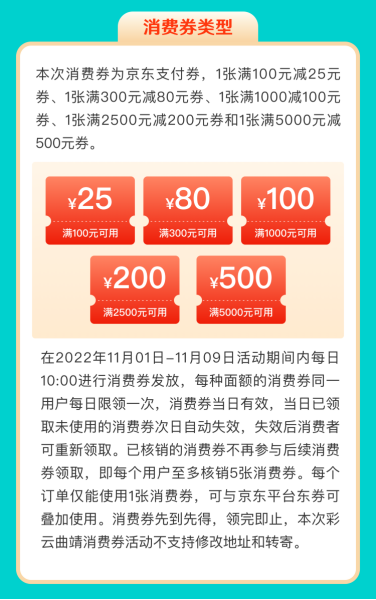 京东云技术持续解码，11月01日起曲靖消费券再度来袭，最高可减500元！