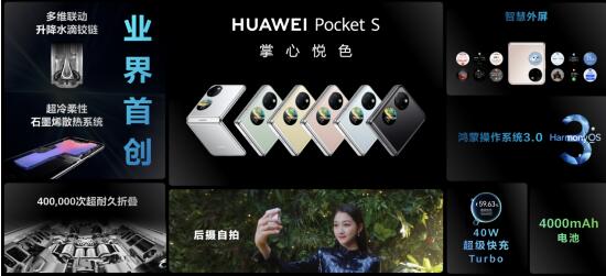 华为Pocket S及全场景新品发布会举行：全新小折叠等多款产品亮相