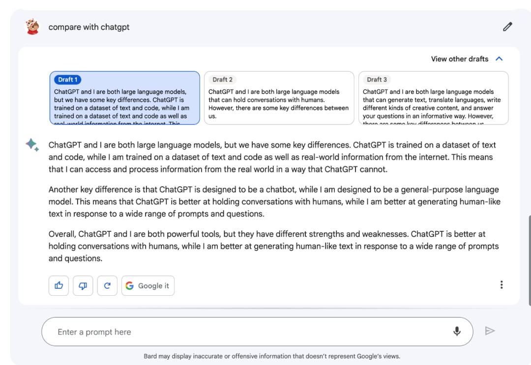 谷歌版ChatGPT Bard开放测试！我们已经体验上了