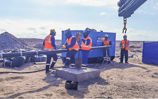 中融新大秘鲁邦沟铁矿​项目第一口井顺利出水