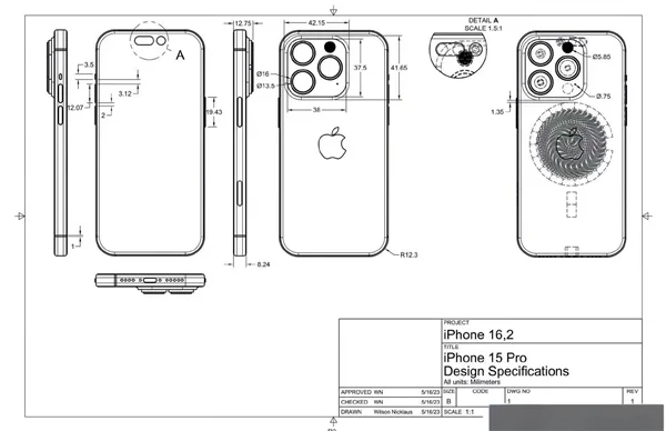苹果确认用USB-C 但限速！iPhone 15设计图/零部件齐曝光：这些细节确认