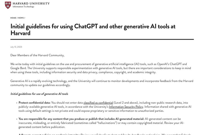 OpenAI 首次发布 ChatGPT 课堂使用指南，哈佛耶鲁也开始用 AI 当老师