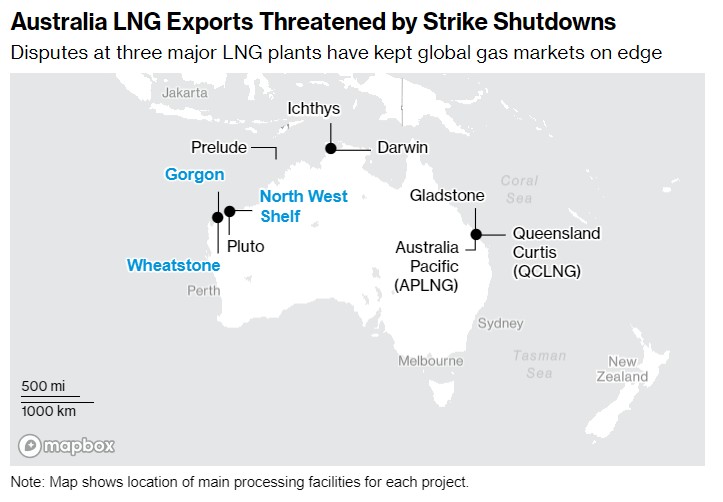 雪佛龙(CVX.US)罢工事件出现缓和信号 澳大利亚LNG产量恢复在望